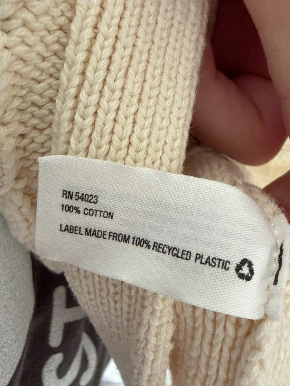 3-6 months Cream Cable Knit